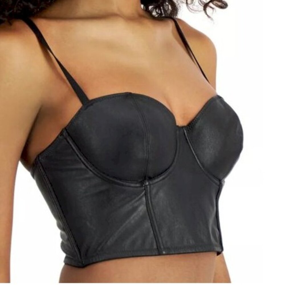 INC International Concepts Black Bustier Bra panties large underwear - Picture 2 of 10